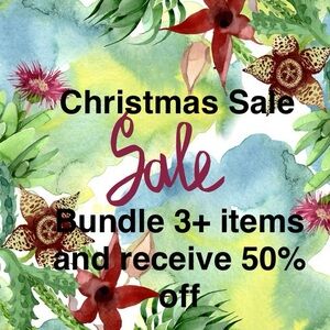 Bundle 3+ items and save 50%